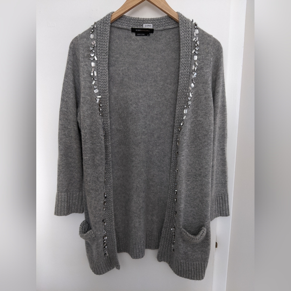 BCBG Grey cardigan med
